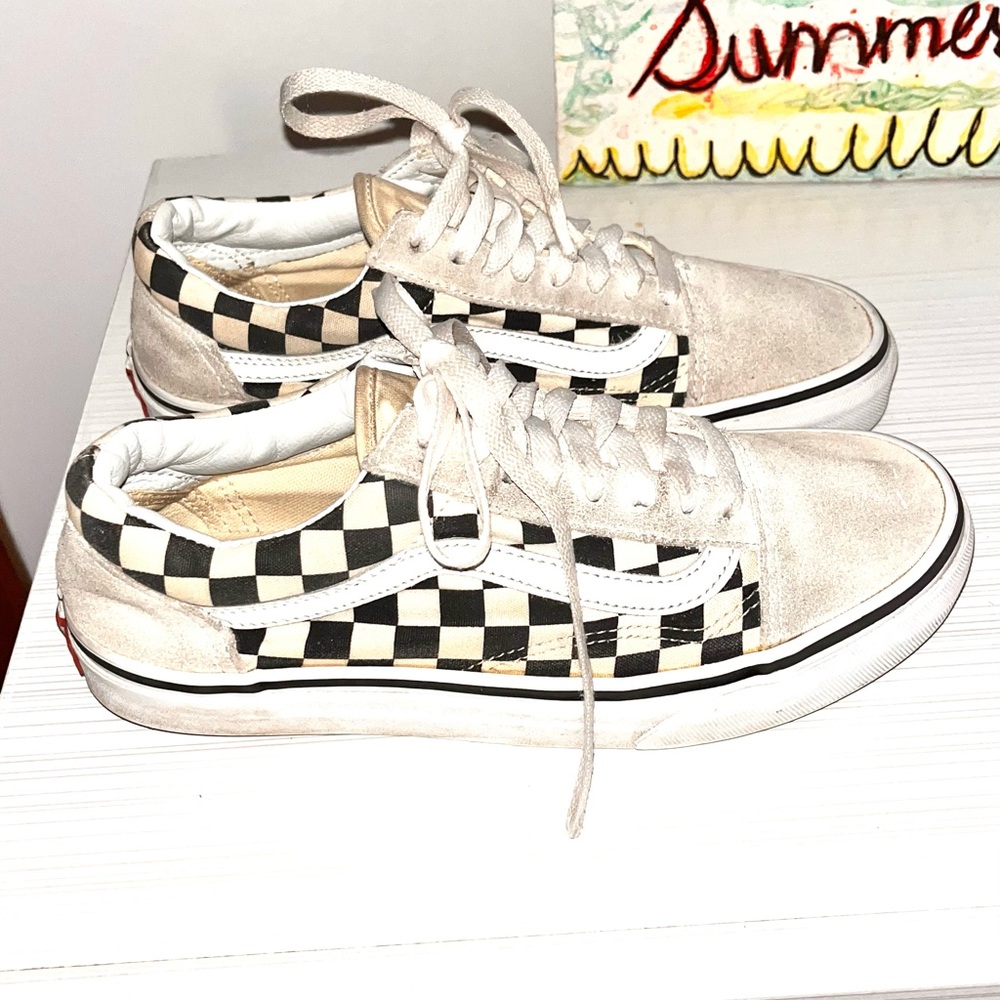 Vans off white checkerboard white and black Unisex Low-Top Sneakers